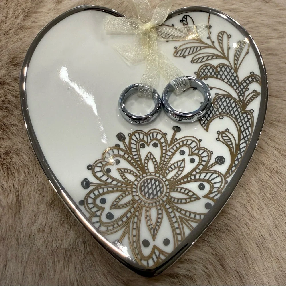Hallmark Heart Wedding Ring Holder Christmas Ornament
